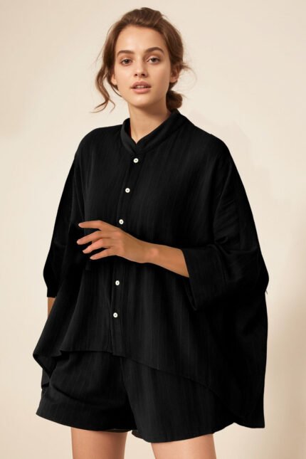 Women oversized shirt - Black