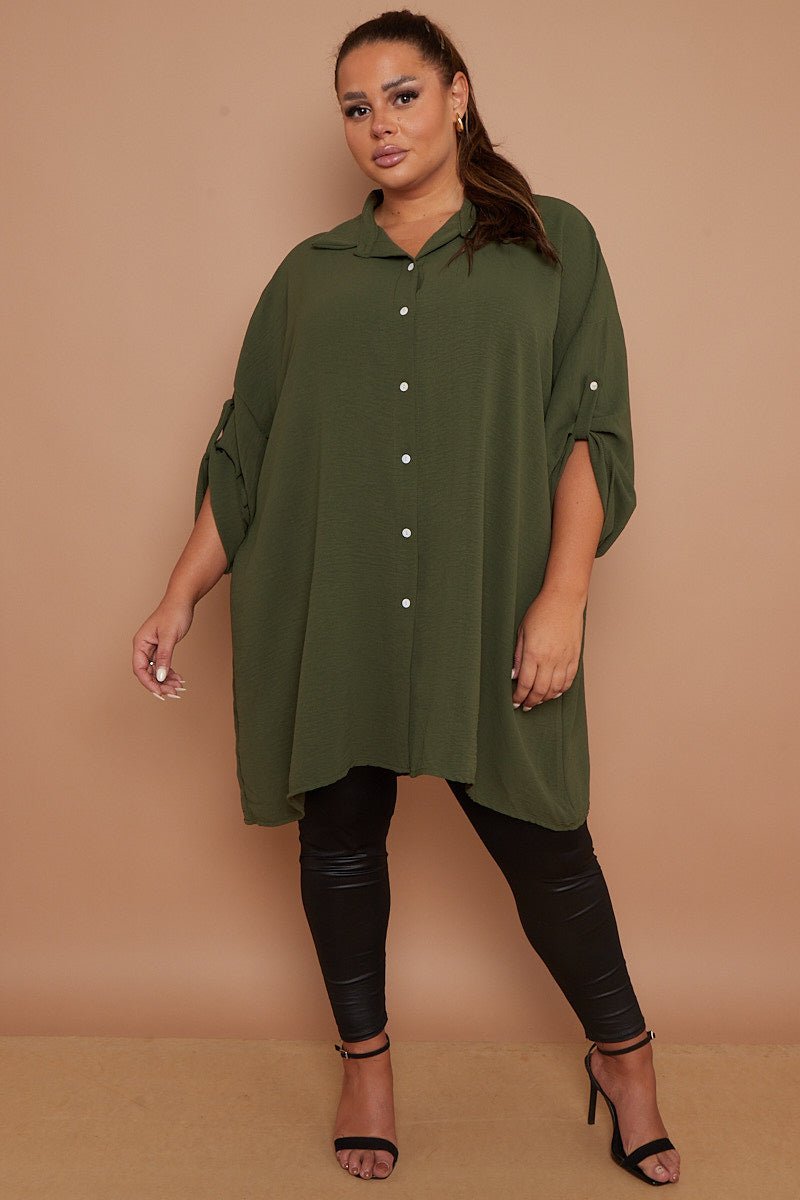 myra-plus-size-khaki-button-through-34-sleeves-mid-length-shirt-681617.jpg
